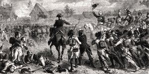 A Batalha de Fleurus, 26 de junho de 1794, gravada por Emile Deschamps